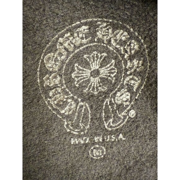 Chrome Hearts Black Zip-Up Hoodie With Graphic Back & Foti Logo M Made In USA Co - Picture 3 of 16
